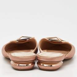 Nicholas Kirkwood Beige Satin Eden Crystals Embellished Flat Mules Size 38