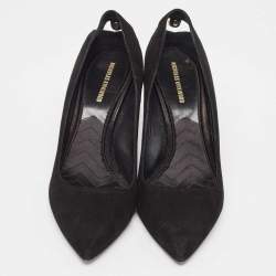 Nicholas Kirkwood Black Suede Faux Pearl Detail Pumps Size 38