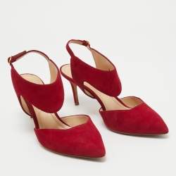 Nicholas Kirkwood Red Suede Leda Pumps Size 41