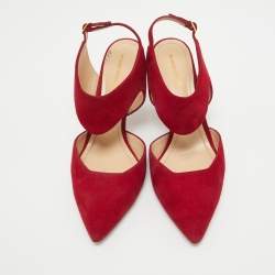 Nicholas Kirkwood Red Suede Leda Pumps Size 41