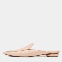 Nicholas Kirkwood Pink Leather Beya Flat Mules Size 41