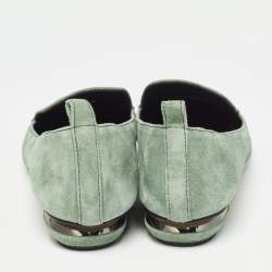 Nicholas Kirkwood Green Suede Slip On Smoking Slippers Size 37