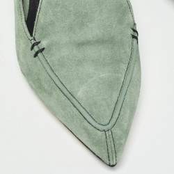 Nicholas Kirkwood Green Suede Slip On Smoking Slippers Size 37
