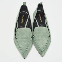 Nicholas Kirkwood Green Suede Slip On Smoking Slippers Size 37
