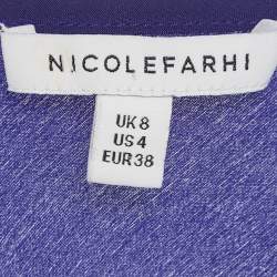 مملوكة مسبقًا بلوزة نيكولفارهي حرير بلا أكمام زرقاء مقاس صغير (سمول)