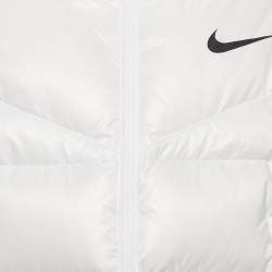 Nike White Synthetic Down-Fill Puffer Jacket M
