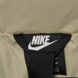 Nike White Synthetic Down-Fill Puffer Jacket M