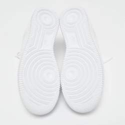 Nike White Leather Air Force 1 Low Top Sneakers Size 39