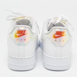 Nike White Leather Air Force 1 Low Top Sneakers Size 39