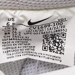 Nike White Leather Air Force 1 Low Top Sneakers Size 39