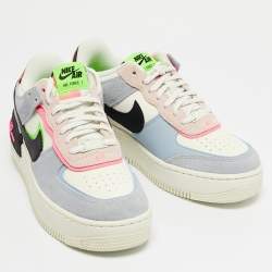 Nike Multicolor Leather and Suede Air Force 1 Low Shadow Sunset Pulse Sneakers Size 38.5