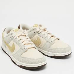 Nike Multicolor Suede and Hemp Dunk Low Coconut Milk Sneakers Size 38.5