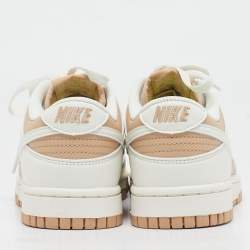 Nike Beige/White Leather Dunk Low Next Nature Beige Sail Sneakers Size 38.5
