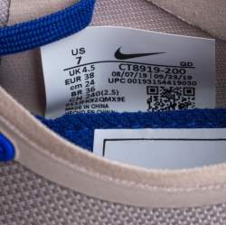 Nike Beige/Blue Mesh Zoom X Vista Grind Sneakers Size 38