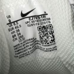 Pre Owned Nike Air Max White Leather And Fabric Tailwind IV Low Top Sneaker Size 40.5