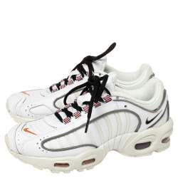 Pre Owned Nike Air Max White Leather And Fabric Tailwind IV Low Top Sneaker Size 40.5
