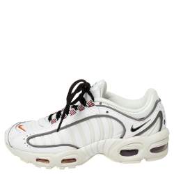 Pre Owned Nike Air Max White Leather And Fabric Tailwind IV Low Top Sneaker Size 40.5
