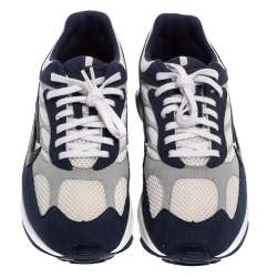 Nike White/Blue Leather And Mesh Air Ghost Racer Size 42