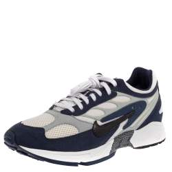 Nike White/Blue Leather And Mesh Air Ghost Racer Size 42