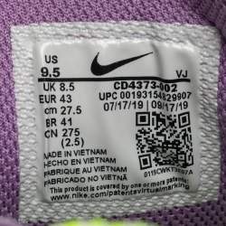 Nike Black/Purple Leather And Fabric React Vision Sneakers Size 43