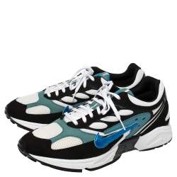Nike White/Black/Teal Blue Leather And Mesh Air Ghost Racer Size 44.5