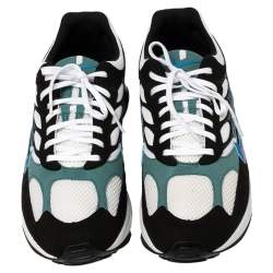 Nike White/Black/Teal Blue Leather And Mesh Air Ghost Racer Size 44.5