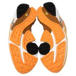 Pre Owned Nike White/Orange Leather And Mesh Air Ghost Racer Size 44.5