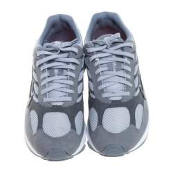 Nike Grey Suede And Mesh Ghost Racer Air Lace Up Sneakers Size 45