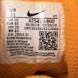 Nike White/Orange Leather And Mesh Air Ghost Racer Size 45