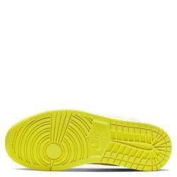 Pre Owned Nike Jordan 1 Mid SE Voltage Yellow Sneakers US 7.5W EU 38.5
