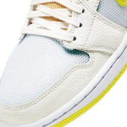 Pre Owned Nike Jordan 1 Mid SE Voltage Yellow Sneakers US 8W EU 39