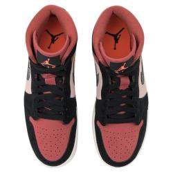 Pre Owned Nike Jordan 1 Mid Canyon Rust Sneakers Size US 7.5W EU 38.5