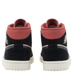 Pre Owned Nike Jordan 1 Mid Canyon Rust Sneakers Size US 7.5W EU 38.5