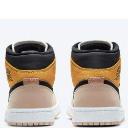 Pre Owned Nike Jordan 1 Mid SE Particle Beige Sneakers Size US 7.5W (EU 38.5)