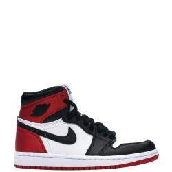 Nike Jordan 1 Retro High Satin Black Toe Sneakers Size US 7.5W (EU 38.5)