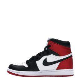 Nike Jordan 1 Retro High Satin Black Toe Sneakers Size US 7.5W (EU 38.5)