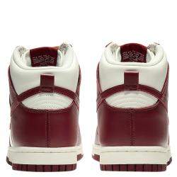 Pre Owned Nike Dunk High Sail Team Red Sneakers US Size 5.5W EU Size 36