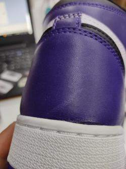 Nike Jordan 1 Retro High Court Purple White Sneakers Size EU 37.5 (US 5Y)