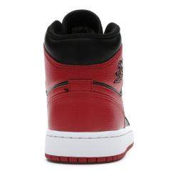 Pre Owned Nike Jordan 1 Mid Banned Sneakers Size (US 4Y) EU 36