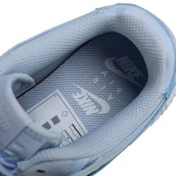 Pre Owned Nike Blue Leather Air Force 1 Shadow Baby Blue Ghost Sneakers Size 37.5
