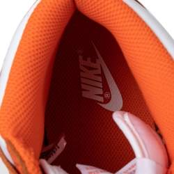 Pre Owned Nike Orange/White Leather Dunk High Syracuse Sneakers Size 40