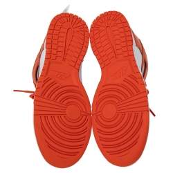 Pre Owned Nike Orange/White Leather Dunk High Syracuse Sneakers Size 40