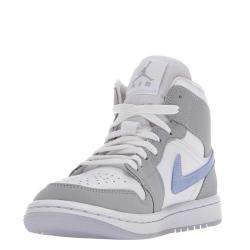 مملوكة مسبقًا Nike WMNS Jordan 1 Mid Wolf Grey Aluminum Sneakers Size US 6.5W (EU 37.5)