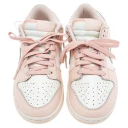 Nike WMNS Dunk White/Pink Leather Pearl Sneakers Size 38