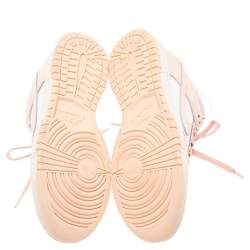Nike WMNS Dunk White/Pink Leather Pearl Sneakers Size 38