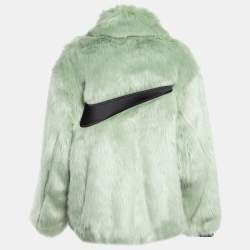 Nike x Ambush Jade Green Faux Fur Reversible Jacket L