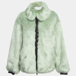 Nike x Ambush Jade Green Faux Fur Reversible Jacket L