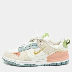 Nike Multicolor Canvas and Alcantara Dunk Low Disrupt 2 Easter Pastel Sneakers Size 37.5