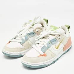 Nike Multicolor Canvas and Alcantara Dunk Low Disrupt 2 Easter Pastel Sneakers Size 37.5