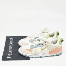 Nike Multicolor Canvas and Alcantara Dunk Low Disrupt 2 Easter Pastel Sneakers Size 37.5